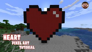 MINECRAFT HEART PIXEL ART TUTORIAL JS ♥ [upl. by Margette622]