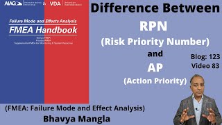 Difference between RPN Risk Priority Number amp AP Action Priority FMEA  ENGLISH  Bhavya Mangla [upl. by Esinaj]