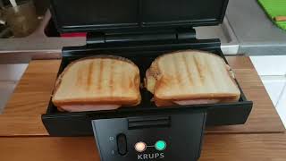 Unboxing and testing Krups sandwich maker FDK4 [upl. by Julius]