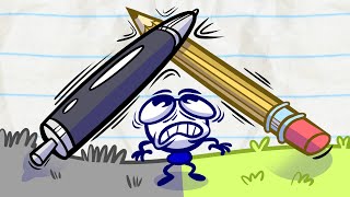 Pencilmates Battle Of Ink  Animated Cartoons Characters  Animated Short Films  Pencilmation [upl. by Lidda413]