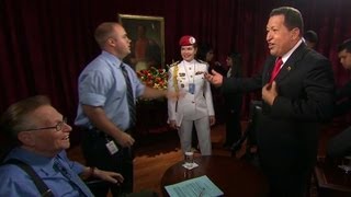 2009 Hugo Chavez sings with Larry King [upl. by Marceau]