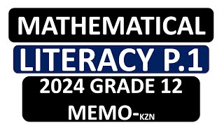 P1 MATHEMATICAL LITERACY GRADE 2024 12 FINAL EXAM PREP THUNDEREDUC KZN [upl. by Fennelly]