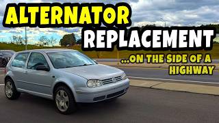 MK4 Golf 20  Alternator replacement  I gambled and got stranded [upl. by Gunther]