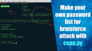 How to make custom wordlist for bruteforce attacks [upl. by Drolet879]