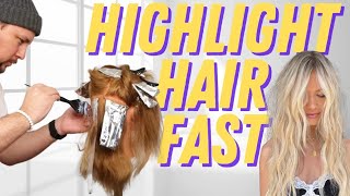 FASTEST WAY TO HIGH LIGHT FOIL HAIR  In 20 minutes [upl. by Finlay]