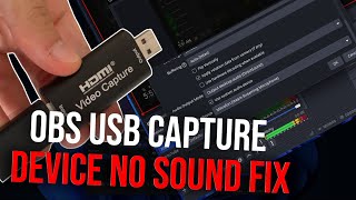 OBS USB Capture Device No Sound Fix 2024  no sound Capture Card OBS Studio [upl. by Felty]