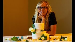 How to Make a Simple and Easy Elegant Wedding Cake  Blooper [upl. by Riffle686]