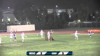 LACROSSE 12 Cal State Fullerton vs Uc Santa Cruz [upl. by Enivid]