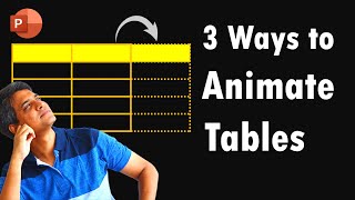 3 Easy ways to Animate a PowerPoint Table You Never Knew [upl. by Assilav]