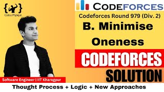 B Minimise Oneness  Best Solution  INTUITION  THOUGHT PROCESS  CODEFORCES 979 DIV2 [upl. by Oidiple]