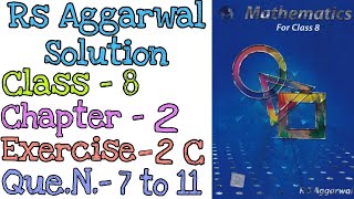 Exponents  Class 8 Exercise 2C Question 7891011  Rs Aggarwal  mdsirmaths [upl. by Kassaraba]