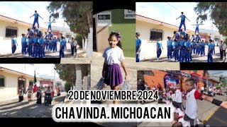 DESFILE 20 🇲🇽 De Noviembre EN CHAVINDA MICHOACAN noviembre 2024 [upl. by Lleneg]