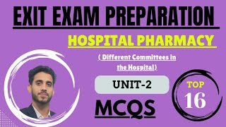 Unit 2  MCQs  Different Committees in hospital Pharmacy  Questions with answers  in Hindi [upl. by Noitna]