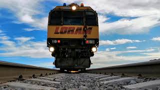 Loram Rail Grinder RG401 esmiradora de riel una toma hecha a nivel de vía [upl. by Siraved]