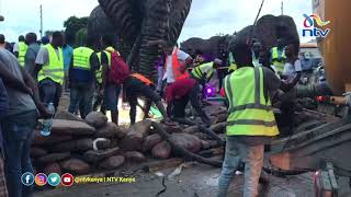 2 of 3 bodies of Mombasa county staff that drowned at Makupa roundabout manhole retrieved [upl. by Englebert]