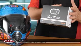 ICON Motorsports RAU BLUETOOTH Helmet Communication Step by Step Installation [upl. by Auj]