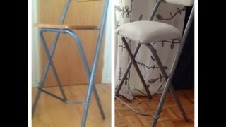 DIY upholstering bar stools  Natalies Creations [upl. by Aisilef]