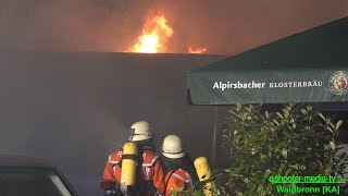 VOLLBRAND EINER GASTSTÄTTE AM CAMPINGPLATZ  Großeinsatz für die Feuerwehr  E [upl. by Seuqram]