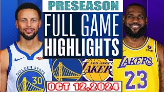 Los Angeles Laker Vs Golden State Warriors Full Game Highlights Oct 122024 NBA Preseason [upl. by Lepley]