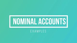 Nominal Accounts Explained  FAC 1501  with an example  unisa [upl. by Hulda]