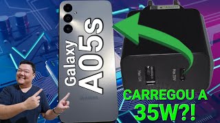 GALAXY A05S SUPORTA CARREGAMENTO DE 25W VEJA QUANTO TEMPO LEVOU PRA IR DE ZERO A 100 [upl. by Aerdnaz]