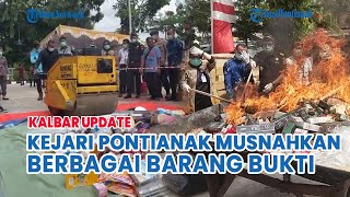 🔵 Berbagai Barang Bukti Narkoba Kosmetik Pangan Hingga Senjata Api Dimusnahkan Kejari Pontianak [upl. by Malamut]