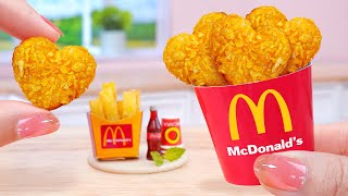 Mini Food Challenge 🍟 How To Cook Crispy Miniature Chicken Balls McDonalds Style🐥Tina Mini Cooking [upl. by Cooper]