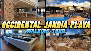 Hotel OCCIDENTAL JANDIA PLAYA Walking Tour  Morro Jable  Fuerteventura  Canary Islands 4k [upl. by Aneertak]