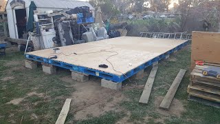 Making a Storage shed out of Pallets Part 1 [upl. by Duane79]