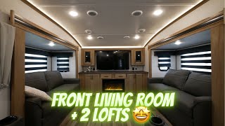 Front Living Combined with Lofted Destination Trailer Sleeping Capacity  2023 Sabre 37FLL [upl. by Ecinaej777]