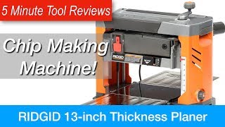 Ridgid Thickness Planer Review  Five Minute Tool Reviews ReUpload [upl. by Ensoll]