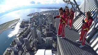 CN Tower EdgeWalk 1168ft FULL EXPERIENCE Toronto Canada [upl. by Romilda700]