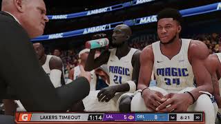 【2K21 NBA Full】Los Angeles Lakers vs Orlando Magic [upl. by Llevron]