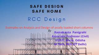 Examples on Analysis and Design of axially loaded short columns [upl. by Melesa]