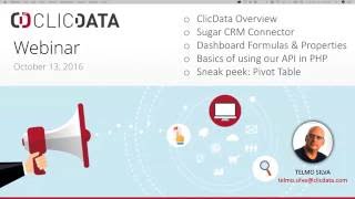 ClicData Webinar  CRM Connectors and Upcoming Features [upl. by Redep]