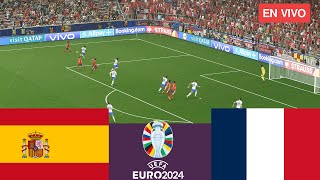 España vs Francia EN VIVO Eurocopa 2024 Alemania Partido completo  Videojuegos de simulación [upl. by Iral]