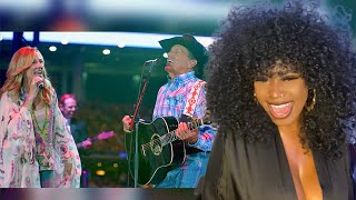 FIRST TIME REACTING TO  GEORGE STRAIT amp SHERYL CROW quotHERE FOR A GOOD TIMEquot REACTION [upl. by Ahsenrac]