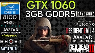 GTX 1060 3GB  I3 8100 amp 16GB Ram  Test In 10 Games In 2024 [upl. by Annah314]