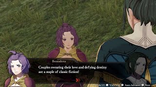 Fire Emblem Warriors Three Hopes Linhardt amp Bernadetta Support Conversations [upl. by Stahl]