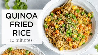 QUINOA FRIED RICE ‣‣ 10minute dinner recipe [upl. by Adala307]