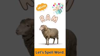 RAM Vocabulary SpellingRam Word Spelling for Kidsspellingspellingwordfirstwordramwildanimal [upl. by Lipp]