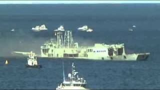 HMAS Adelaide sinks in Avoca [upl. by Ahsena]