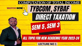 1 TYBCOM Deductions from Gross Total Income  Direct Tax  sem 5  Siraj Shaikh [upl. by Mellisent969]