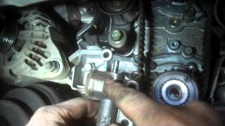 Timing belt replacement Hyundai Sonata 27L V6 2005 water pump Install Remove Replace [upl. by Enixam273]