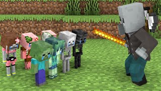 Baby Zombie Run Away From Vindicator  Sad Story  Minecraft Animation [upl. by Denae]