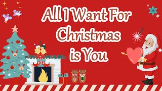 All I Want For Christmas is You  Christmas Song Lyric Video  Mariah Carey [upl. by Jerold578]