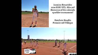 Jazmine Benavides 2026 RHP UTL Hits 3rd Homerun of the colorado sparkler tournament Hotshots … [upl. by Eidassac670]