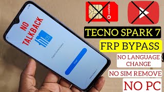 Tecno Spark 7 7P Frp Bypass Android 11  Tecno KF6I KF7J KF6J KF8 Google Account Bypass No Pc [upl. by Ahusoj]