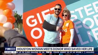 Fox 26 News Lymphoma survivor meets lifesaving blood stem cell donor at Gift of Life 5k Run amp Walk [upl. by Merlin]