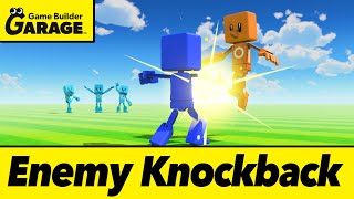 How to Add Enemy Knockback in Game Builder Garage Tutorial [upl. by Isbel]